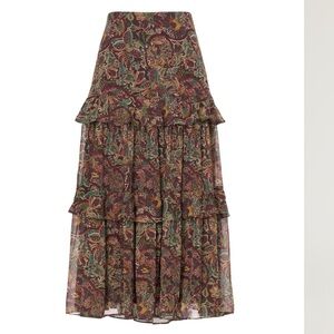 Gently Used Lauren Ralph Lauren Kerraz Floral Tiered Maxi Skirt